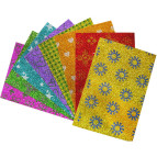 Фоамиран (Китай) А4 (20*30см) LKC Флексика 2мм набор 8л. с блестками и рисунком на клеевой основе 0268-8