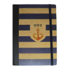 Блокнот А5 96л. KIRIsketch Дерево - кожа, Одесса, синий 7709**