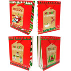 Пакет подарочный бумажный 32*25*11см 8308М Новогодний