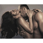 Картина раскраска по  номерам на холсте 40*50см Babylon VP1219 Страстный поцелуй