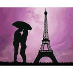 Картина раскраска по  номерам на холсте 40*50см Babylon VP1227 Свидание у Эйфелевой башни