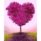 Картина раскраска по  номерам на холсте 40*50см Babylon VP1231 Дерево-сердце