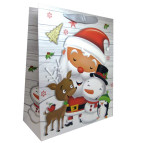 Пакет подарочный бумажный HP 26*32*12см Новогодний HP-652M-3