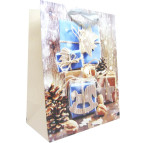 Пакет подарочный бумажный HP 31*42*12см Новогодний HP-651L-1