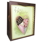 Пакет подарочный бумажный HP 26*32*12см HP-735M-3 Happy Birthday