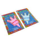 Свечи-набор для торта Party Candles 1 свечя Корона, розовая и голубая