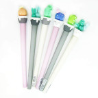 Ручка гелевая с насадкой Кактус - мороженое ассорти, синяя №19015