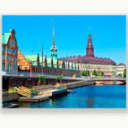Картина раскраска по  номерам на холсте - 40*50см Josef Otten Y5006_B Город на реке
