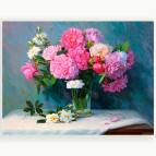 Картина раскраска по  номерам на холсте - 40*50см Josef Otten Y5307_B Букет