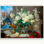 Картина раскраска по  номерам на холсте - 40*50см Josef Otten RSB8214_B Букет