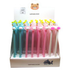 Ручка гелевая с насадкой Фламинго ассорти, синяя №305