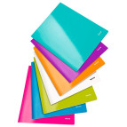 Скоросшиватель А4 Leitz WOW картон, металик 300100**