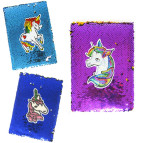 Блокнот А5 64л. Walid с пайетками Единорог, цвет ассорти №21903-17