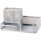 Подставка канцелярская металл сетка Axent 203x105x100мм белая 2116-21-A