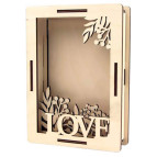 Заготовка для декорирования рамка Rosa Talent (фанера) 3D Love-2 13*18см 280514