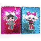 Блокнот А5 64л. Walid с пайетками Кукла, цвет ассорти №21903-25