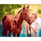 Картина раскраска по  номерам на холсте 40*50см Babylon VP1250 Красота и нежность