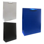 Пакет подарочный бумажный HP 31*42*12см Однотонный тисненный квадрат, цвет ассорти