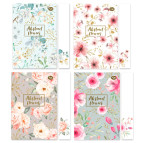 Блокнот А5 48арк. 4profiplan Abstract flowers чистый лист, ассорти 9024**