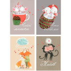 Блокнот А5 40л. 4profiplan Любовь объеденяет в ассортименте, чистый лист 9022**