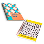 Блокнот на спирали А5 64арк. 4profiplan Creamy sketch book ассорти, чистый лист 9016**