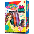 Мел для росписи волос Colorino 5цв. + расческа, резинки 37015