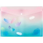 Папка А4 Axent на кнопке Colourful Feather-01 1432-91-A