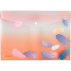 Папка А4 Axent на кнопке Colourful Feather-04 1432-94-A