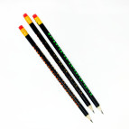 Карандаш графитный HB треугольный, с ластиком 1шт Dolphin 911-23