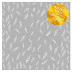Ацетатный лист 30,5*30,5cм Фабрика Декору с фольгированием White Feather FDFMA-1-047
