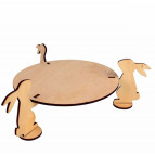 Заготовка для декорирования Rosa Talent (фанера) Подставка для паски Зайчики 19,5*19,5*7см 2806083