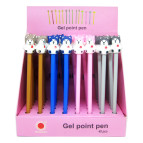 Ручка гелевая с насадкой Собачка ассорти, синяя №23090