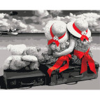 Картина раскраска по номерам на холсте - 40*50см Идейка КН2304 Подружки навсегда