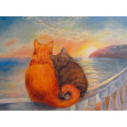 Картина раскраска по  номерам на холсте  - 40*50см Идейка КН2438 Закат