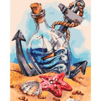 Картина раскраска по номерам на холсте - 40*50см Идейка КН2732 Морской настроение