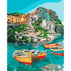 Картина раскраска по номерам на холсте - 40*50см Идейка КН2741 Уютная бухта