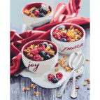 Картина раскраска по  номерам на холсте  - 40*50см Идейка КН5538 Сладкий привкус утра