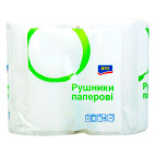 Полотенце бумажное "ARO" белое, 2 рулона, на гильзе, 2-х слойное 395855