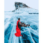 Картина раскраска по номерам на холсте - 40*50см Никитошка GX26284 Красный шарф