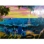 Картина раскраска по  номерам на холсте - 40*50см NEW WORLD TC3080 Закат