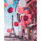 Картина раскраска по  номерам на холсте - 40*50см Никитошка GX24914 Карусель в центре Парижа