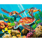 Картина раскраска по  номерам на холсте - 40*50см Никитошка GX29099 Подводный мир