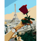 Картина раскраска по  номерам на холсте - 35*45см Rosa Premium N00013350 Роза