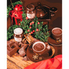 Картина раскраска по  номерам на холсте  - 40*50см Идейка КН5571 Домашний уют