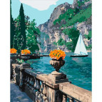 Картина раскраска по номерам на холсте - 40*50см Идейка КН2740 Морская бухта