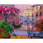 Картина раскраска по  номерам на холсте - 40*50см Идейка КН3559 Чарующая Венеция