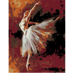 Картина раскраска по  номерам на холсте - 35*45см Rosa Premium N00013110 Балерина