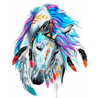 Картина раскраска по  номерам на холсте - 40*50см Идейка КН4002 Грациозный конь