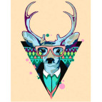 Картина раскраска по  номерам на холсте - 35*45см Rosa Premium N00013164 Cool deer