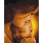 Картина раскраска по номерам на холсте - 40*50см Идейка КН2308 Дети. Счастье